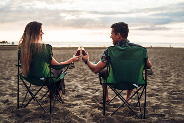 A Young Hispanic couple enjoying outdoors.