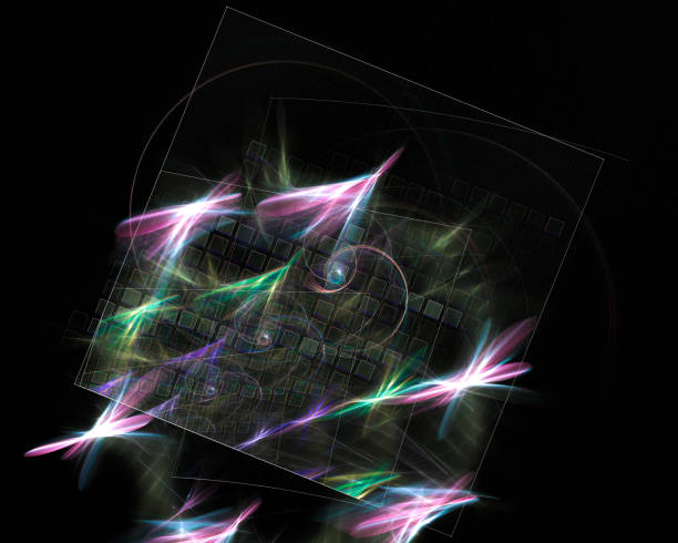 istock abstract digital fractal, fantasy design render, motion, swirl 1138367623