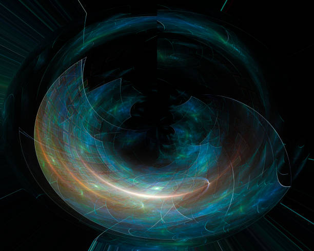 istock abstract digital fractal, fantasy design render, motion, swirl 1138367664