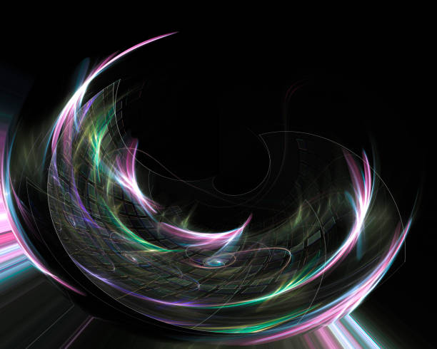 istock abstract digital fractal, fantasy design render, motion, swirl 1138367714