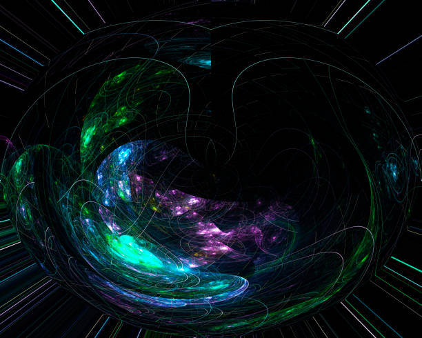 istock abstract digital fractal, fantasy design render, motion, swirl 1138367766
