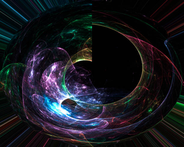 istock abstract digital fractal, fantasy design render, motion, swirl 1138367787