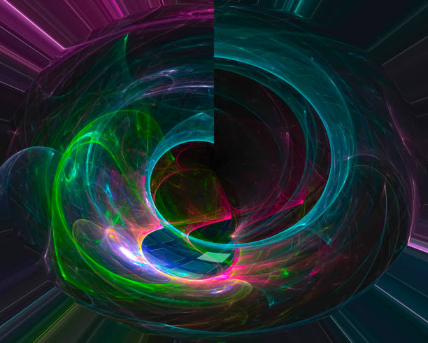 istock abstract digital fractal, fantasy design render, motion, swirl 1138367806