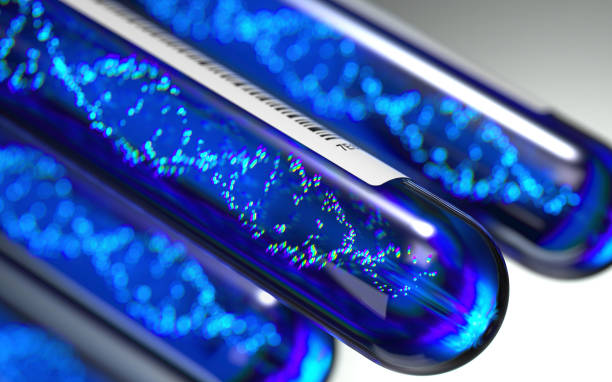 dna를 가진 시험관 - chromosome biotechnology laboratory tube 뉴스 사진 이미지