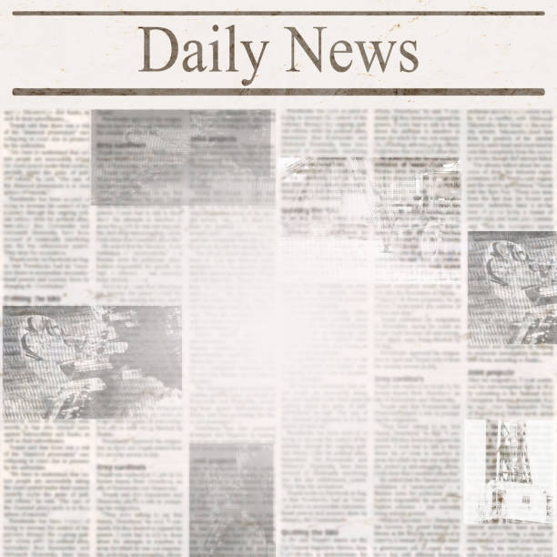 istock Daily news newspaper with headline and old unreadable text 1138374629