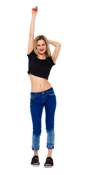 istock Front view of a woman who dances. 1138376567