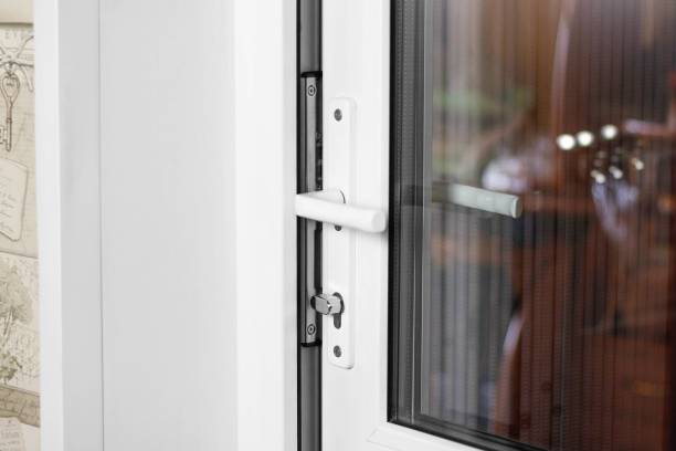 istock A man's hand opens a white plastic door. Close up 1138376742