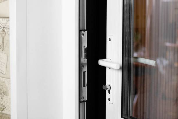 istock A man's hand opens a white plastic door. Close up 1138376746