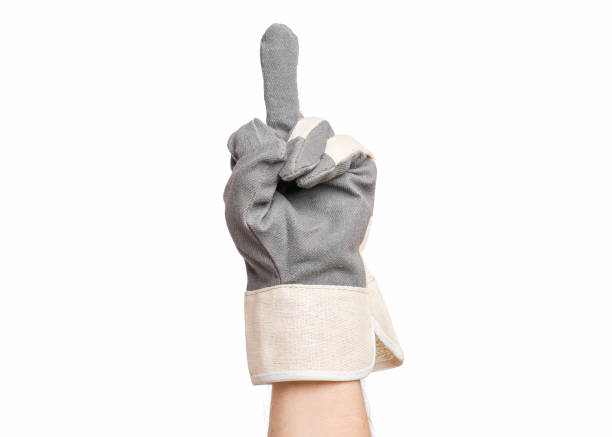 istock Male hand wearing working glove 1138378959