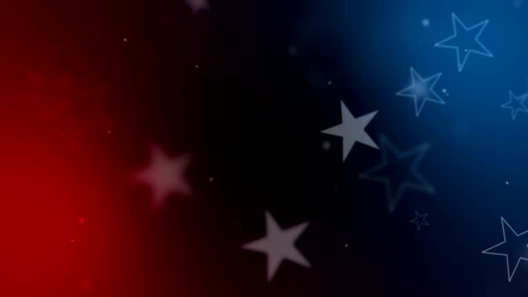 american USA flag close-up, stars and stripes, united states of america on blue and red color