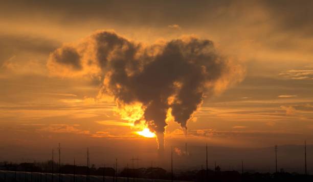 istock Smog from power plant and the sunset 1138380017