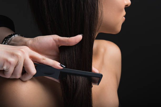 istock Female person doing new hairstyle 1138382124