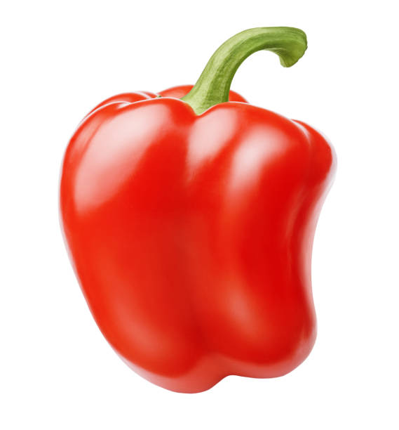 istock Isolated pepper. One red bell pepper isolated on white background, with clipping path 1138383091