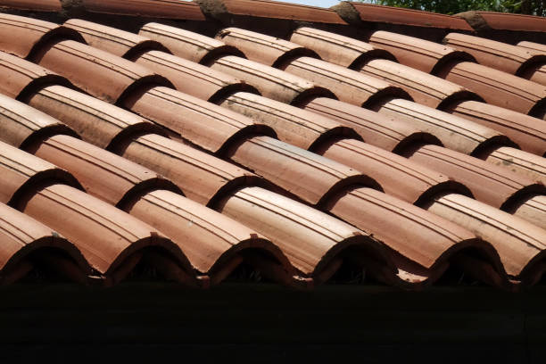 istock clay tiles on the roof. 1138385166