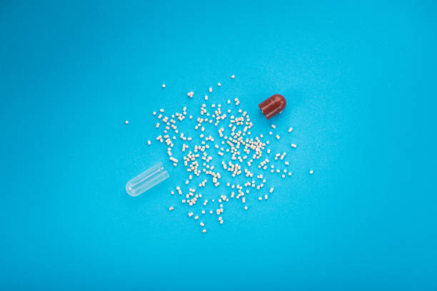 istock Closeup of explosion open medical capsule 1138388969