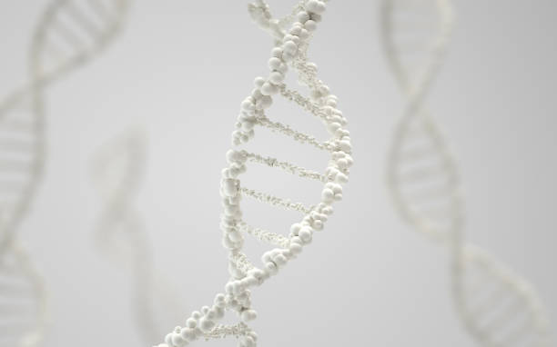 DNA helix structure stock photo