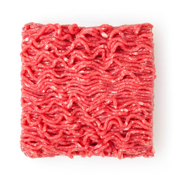 istock Fresh raw beef minced meat isolated on white background 1138392538