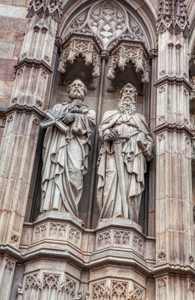 istock Saint Peter and Saint Paul statues 1138394961