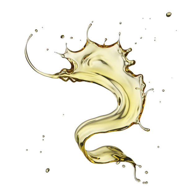 istock Olive or engine oil splash isolated on white background. 1138398278