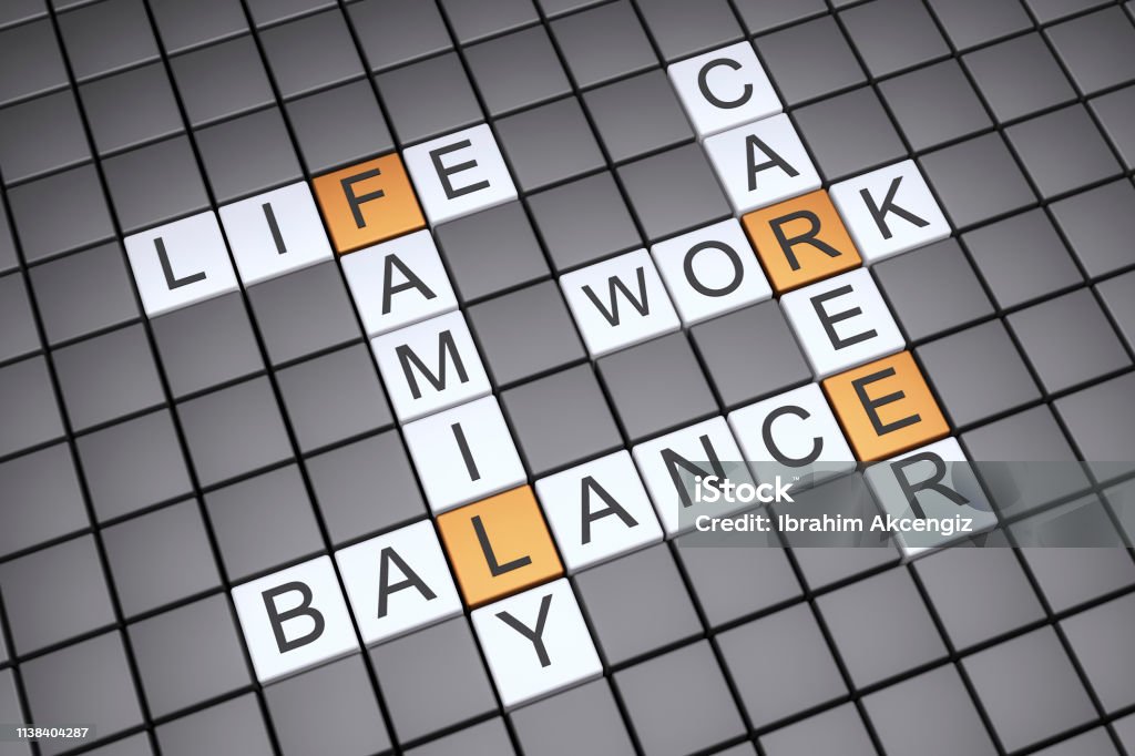 Life - Work  Balance Concept Wellbeing Stock Photo