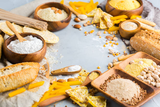 istock Gluten free almond, corn, rice flour on a table 1138406863