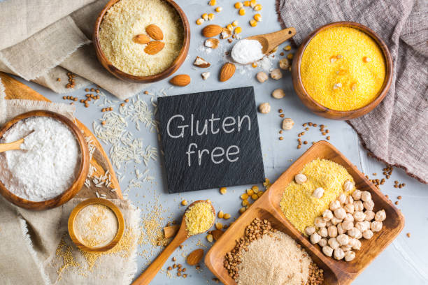istock Gluten free almond, corn, rice, chickpea, buckwheat flour 1138406885