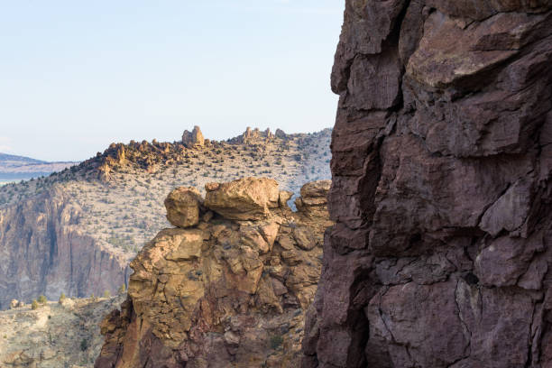 istock Rock formations used for climbing in Smith Rock State Park, Oregon, USA 1138408384