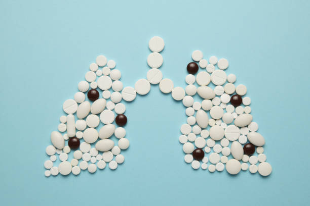 istock Sick person's lungs from pills, contagious tuberculosis 1138409112