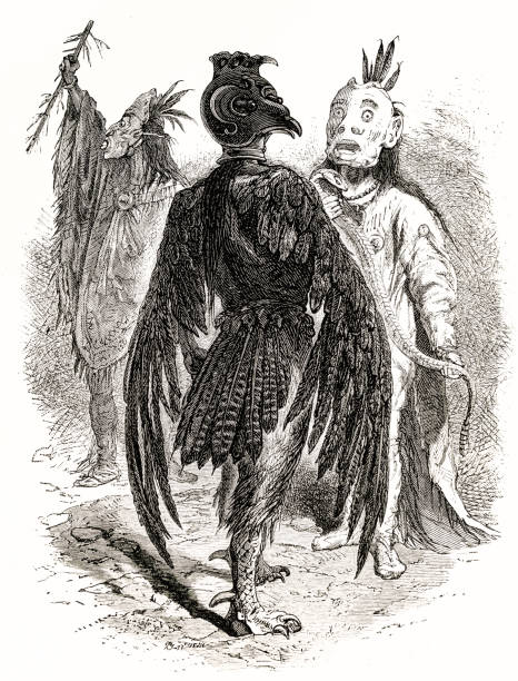 illustrazioni stock, clip art, cartoni animati e icone di tendenza di uccello tradizionale come costume e maschera - 1871