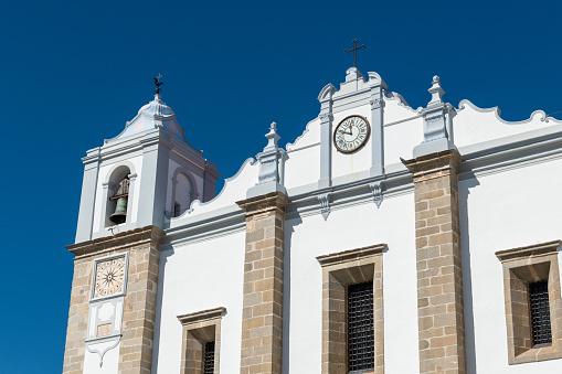 Santo Antao Church in the Giraldo Square, Evora, Portugal.