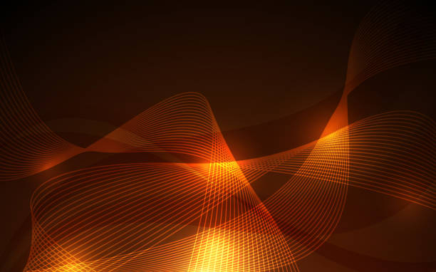 istock Abstract futuristic line curve element flame and gold color background. Vector illustration technology concept. 1138418230