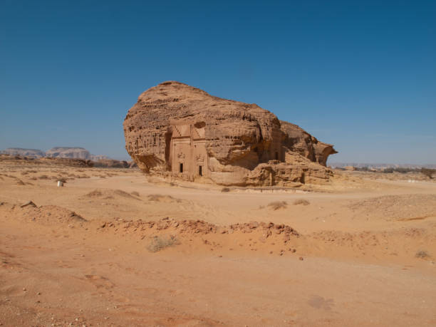 Madain Saleh, archaeological site with Nabatean tombs in Saudi Arabia (KSA) stock photo