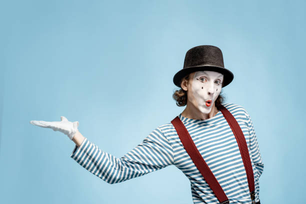istock Pantomime on the blue background 1138421304