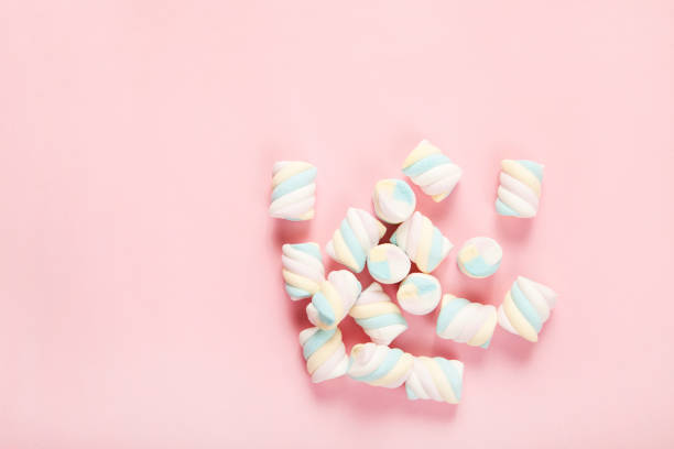 istock Colorful lollipops and different colored round candy. Top view. 1138421909