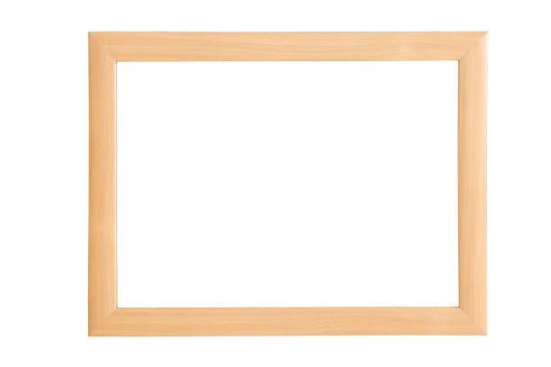 istock brown wooden frame with isolated on white 1138422485