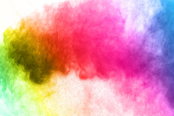 istock abstract powder splatted background. Colorful powder explosion on white background. 1138425245