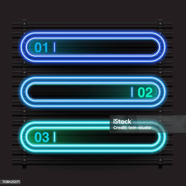 Simple Rectangular Rounded Banner Rounded Rectangle Neon Banner Design Stock Illustration - Download ...