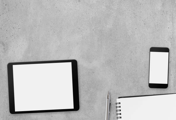 istock Modern Office Desk Background - Top View with Copy Space 1138427947