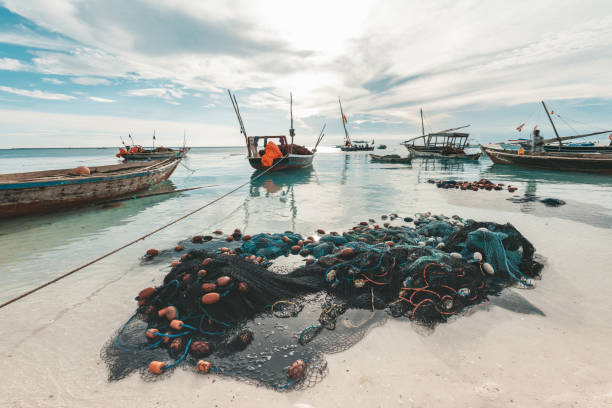 istock fishing boats resting at the beach 1138436960
