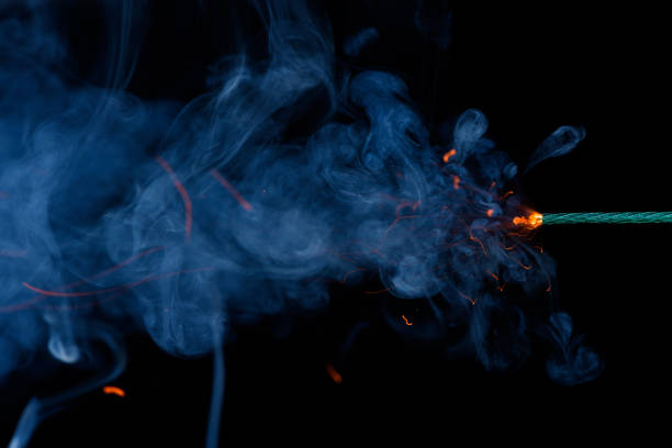 istock Dynamite firecracker green fuse burn with sparks and smoke 1138436983