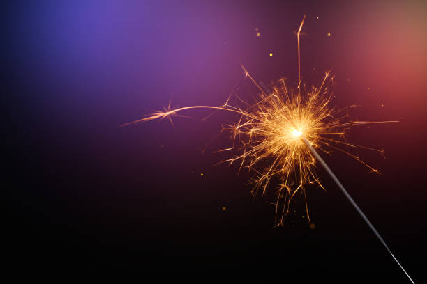 istock Christmas sparkler or Bengal fire. 1138437011