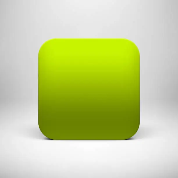 Vector illustration of Technology Green Blank App Icon Template