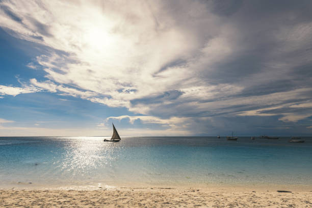 istock typical sailboat passing the coast of zanzibar 1138440389