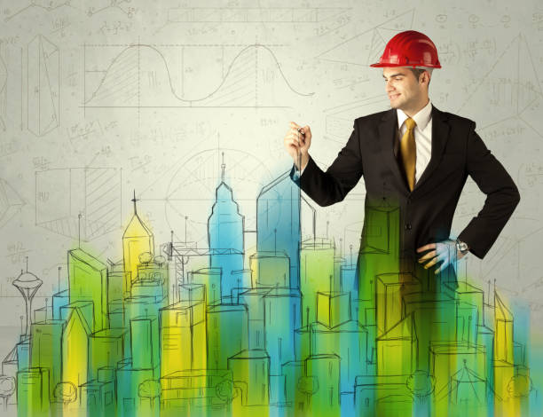istock Business architect sketching a cityscape 1138441870