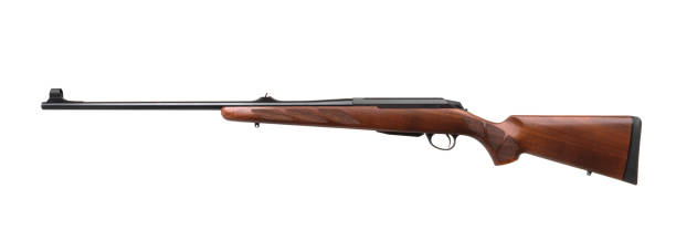 istock Gun rifle isolated on white background 1138442875