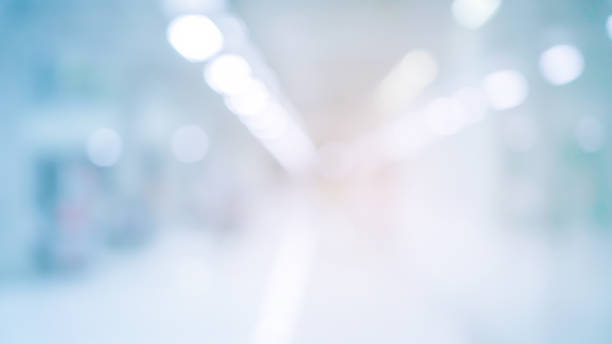 istock abstract blur inside interior of modern workplace in blue color with exposure light background for design 1138444757