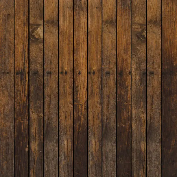 Photo of vintage aged dark brown color wooden stripe vertical backgrounds texture for design as presentation,promote product,photo montage,banner,ads and web