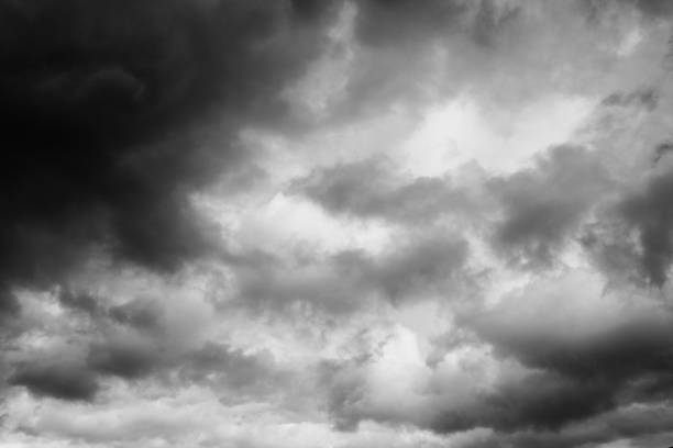 istock Dramatic dark stormy sky in black and white 1138444825