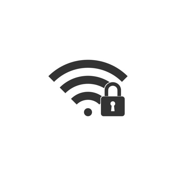 istock Wifi locked icon isolated on grey background. Password Wi-fi symbol. Wireless Network sign. Wifi zone. Flat design. Vector Illustration 1138450740
