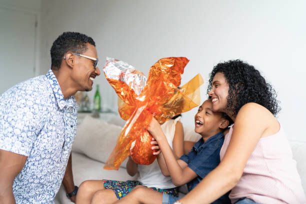 istock Family celebrating easter at home 1138453985